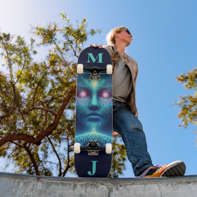 Space Alien Personalized Skateboard (Utomhus 1)