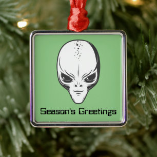 Space Alien Sci Fi Ufolog Julgransprydnad Metall