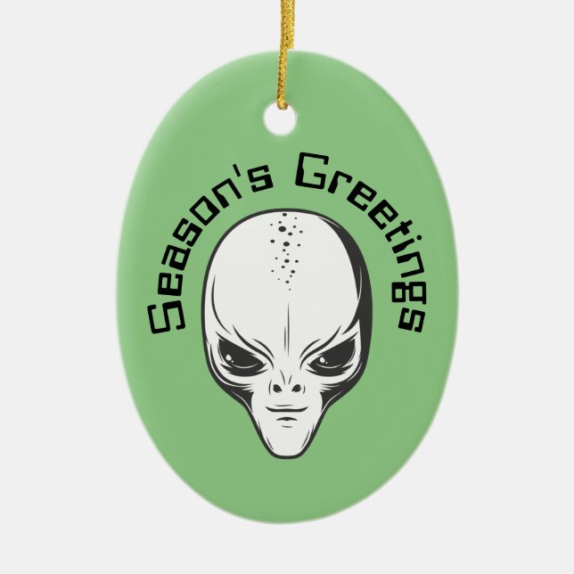 Space Alien Science fiction Ufology Ornament (Framsidan)