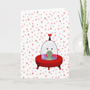 Space Alien Valentine Helgkort