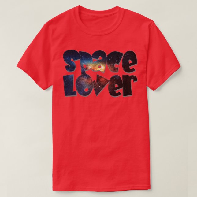 Space Älskare T Shirt (Design framsida)