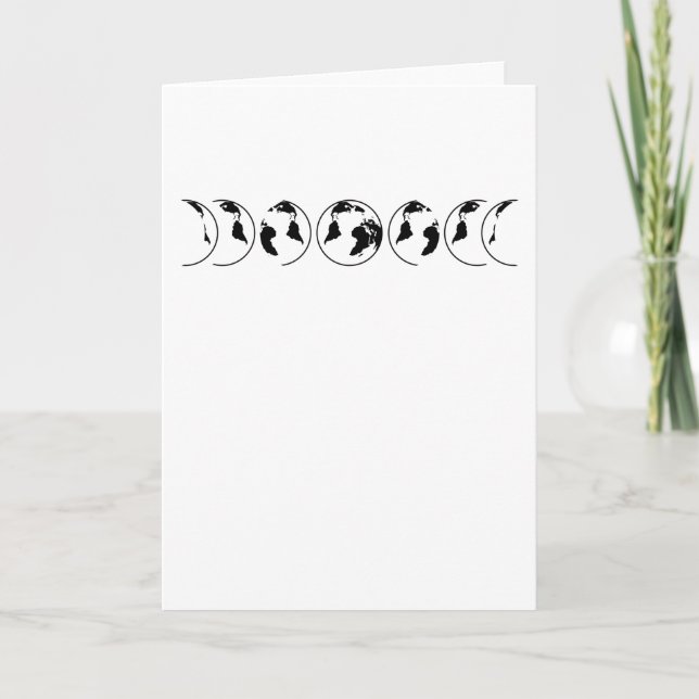 Space Älskare Vuxen Astronomy Hobby Måne Lunar Kort (Framsida)