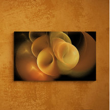 Space Apricot Fractal Abstrakt Art Poster