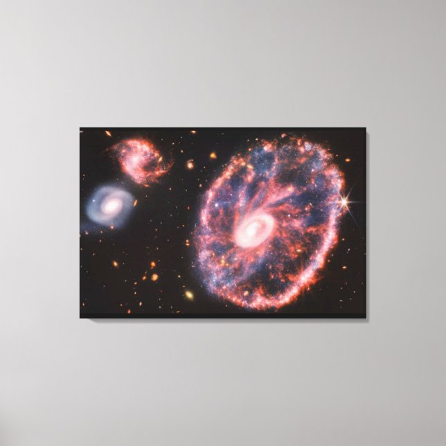 SPACE ART #34 Cartwheel Galaxy Canvastryck (Framsida)