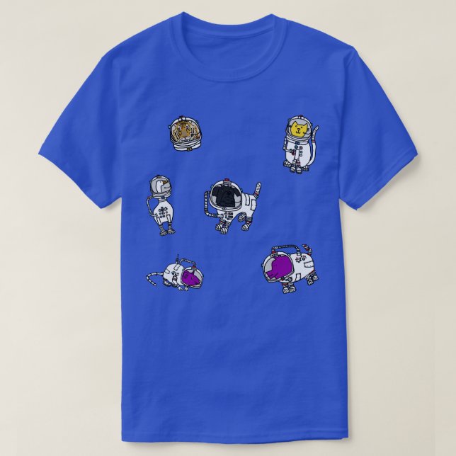 Space Astronaut Animals T Shirt (Design framsida)