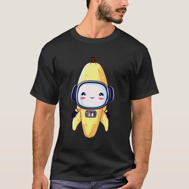 Space Astronaut Banana Robot T Shirt (Framsida)