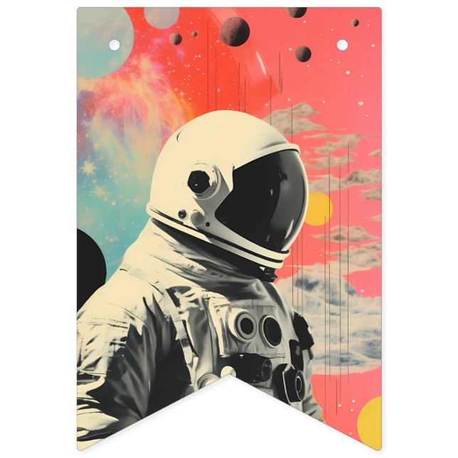 Space Astronaut Bunting Flaggor (Första flaggan)