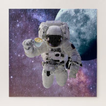 Space, Astronaut, Coffee Älskare Puzzle