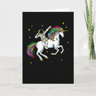 Space Astronaut Dabbing Unicorn Cosmos Gift Kort