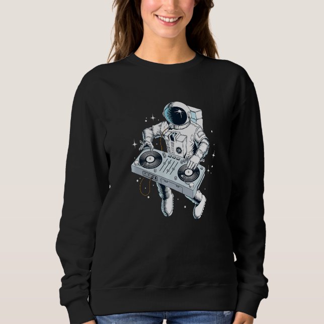Space Astronaut DJ Disk Jockey Dancing Graphic Coo T Shirt (Framsida)