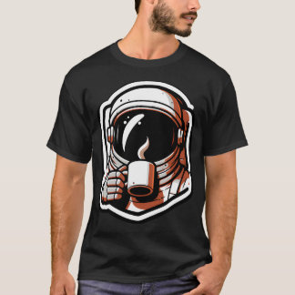 Space Astronaut Drinking Coffeeaesthetic Galaxy Un T Shirt