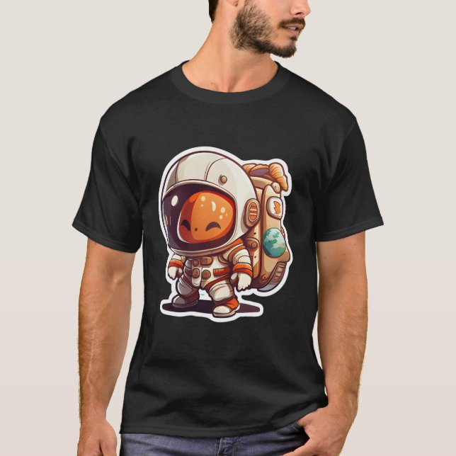 Space Astronaut Explorer Planets Space Science T Shirt (Framsida)