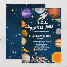 Space Astronaut Första Födelsedagsfesten