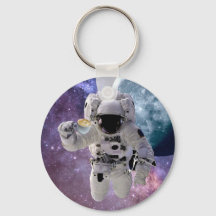 Space, astronaut, nyckelkedjan Kaffe Älskare