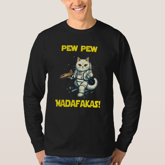 Space Astronaut Pew Madafakas Birman Cat 2 T Shirt (Framsida)
