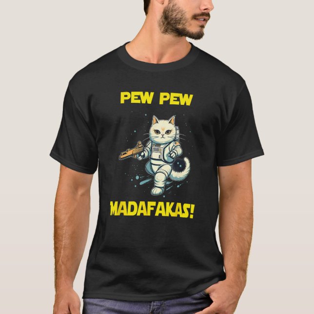 Space Astronaut Pew Madafakas Birman Cat 2 T Shirt (Framsida)
