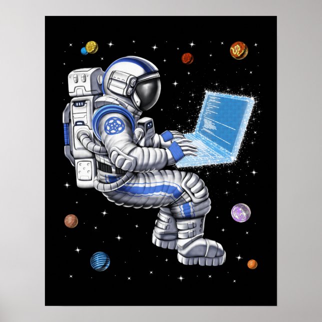 Space Astronaut Programmer Poster (Framsidan)