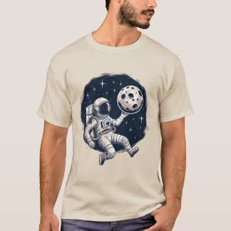 Space Astronaut Shirt med Måne T Shirt