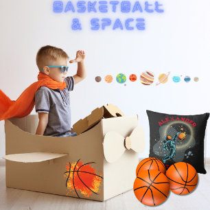 Space Astronaut Slamdunk Coola Kids Basketball Tea Kudde