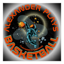 Space Astronaut Slamdunk Coola Kids Room Basketbal