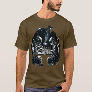 Space Astronaut spelar schess Astronomy Spaceman 1 T Shirt