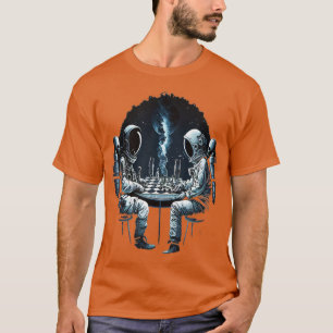 Space Astronaut spelar schess Astronomy Spaceman 2 T Shirt