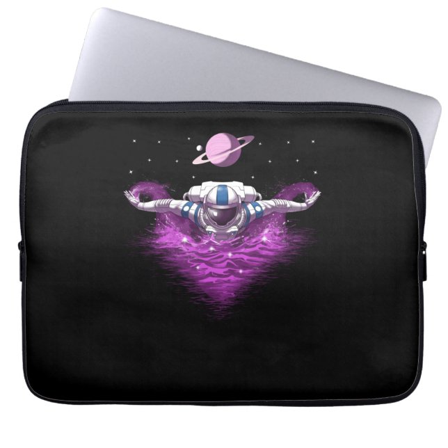 Space Astronaut Swimmer Laptop Fodral (Framsidan)