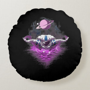 Space Astronaut Swimming Rund Kudde