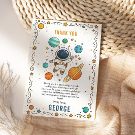 Space Äventyr 1:a födelsedag | Rymden Tack Kort