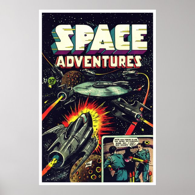 Space Äventyr #4 (1953) Poster (Framsidan)