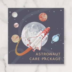 Space Äventyr Astronaut Gåvor Etiketter