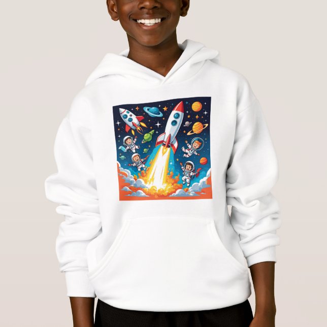 Space Äventyr Blast-Off T-Shirt (Framsida)