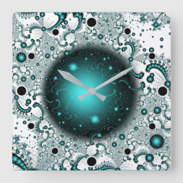 Space Äventyr Fantasy Fractal Art Fyrkantig Klocka