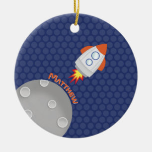 Space Äventyr Julgransprydnad Keramik