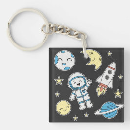 Space Äventyr-Tecknaden - Nyckelkedjedesign