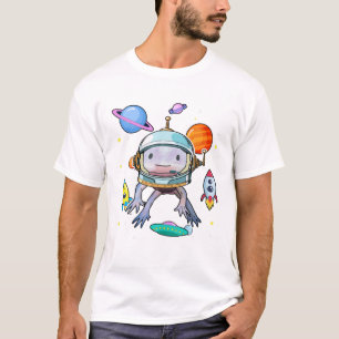 Space Axolotl Cute Mexican Walking Fish Amphibian T Shirt