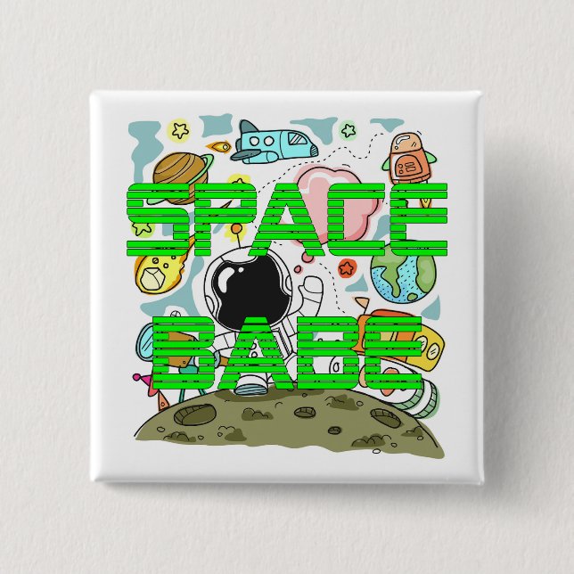 Space Babe Knapp (Framsida)