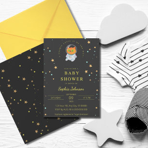 Space Baby Shower, Cute Cat, Cosmic Cutie Inbjudningar