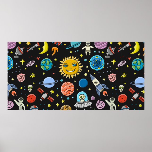 Space Background. Planets of the solar system. Roc Poster (Framsidan)