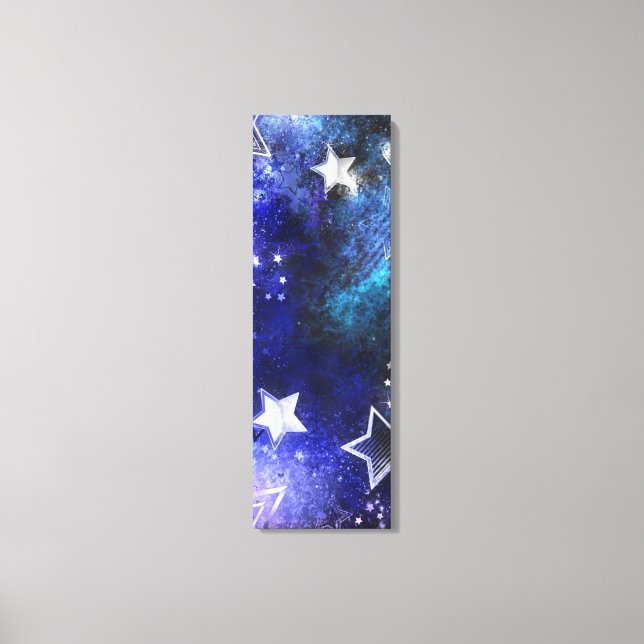 Space Background with Stars Canvastryck (Framsida)