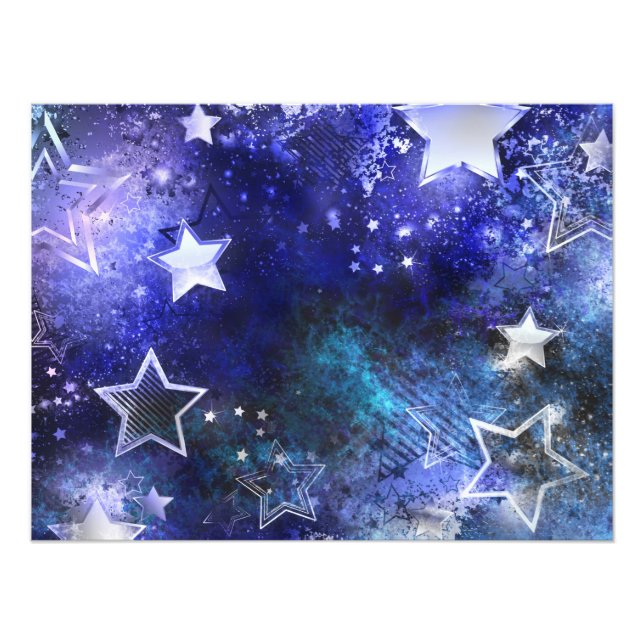 Space Background with Stars Fototryck (Framsidan)