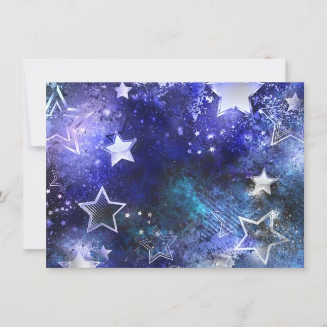 Space Background with Stars Inbjudningar (Framsida)