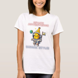 Space Banana Astronaut Äventyr T Shirt