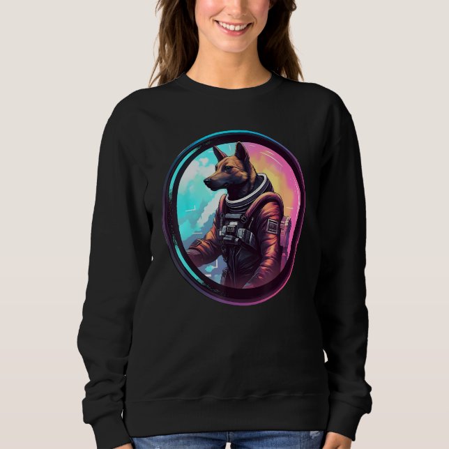 Space Belgian Malinois Dog Mom Dad Belgian Malinoi T Shirt (Framsida)