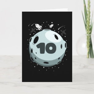 SPACE BIRTHDAY 10 10:e födelsedagspojken 10 år gam Kort