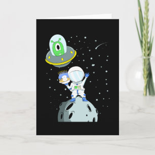 SPACE BIRTHDAY 8:e födelsedagspojken Astronaut Kort