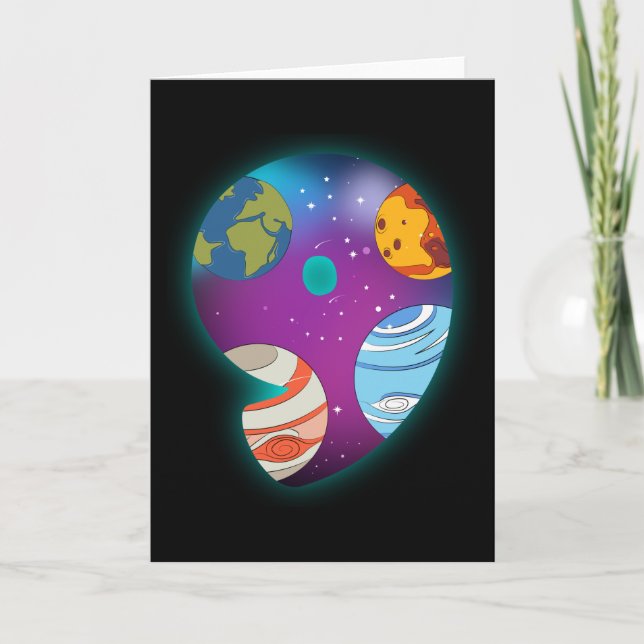 SPACE BIRTHDAY 9 9:e födelsedagen Boy 9 År Kort (Framsida)