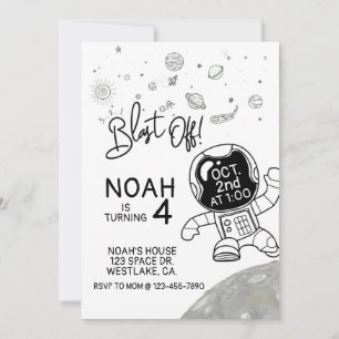 SPACE BIRTHDAY, Planets Rocket Frakt Astronaut