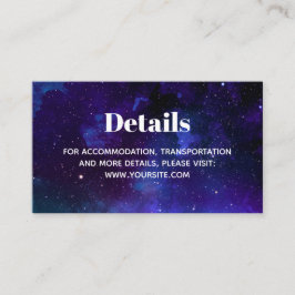 Space bröllop. Nattstjärnor. Information om modern Tilläggskort