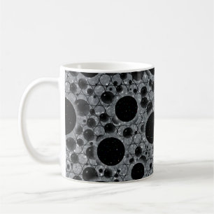 Space Bubble Spots - Glitter Silver Kaffemugg